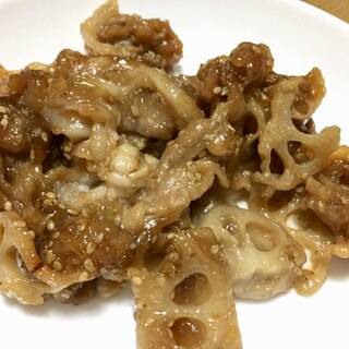 ご飯がすすむ！｢豚肉とレンコンの照り焼き｣